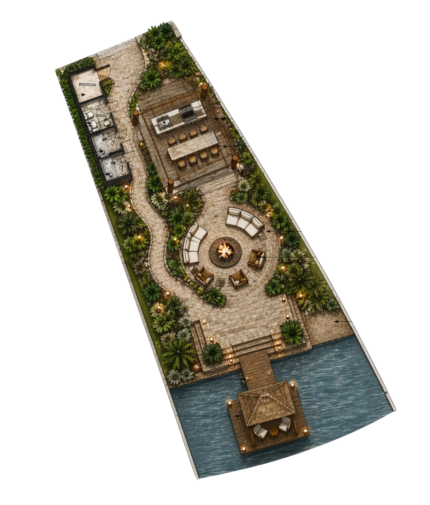 Concept plan of La Perla Lake Club, preliminary layout